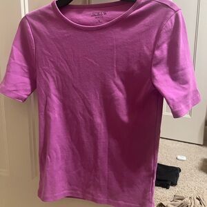 J. Crew Short Sleeve Tee in Bright Purple